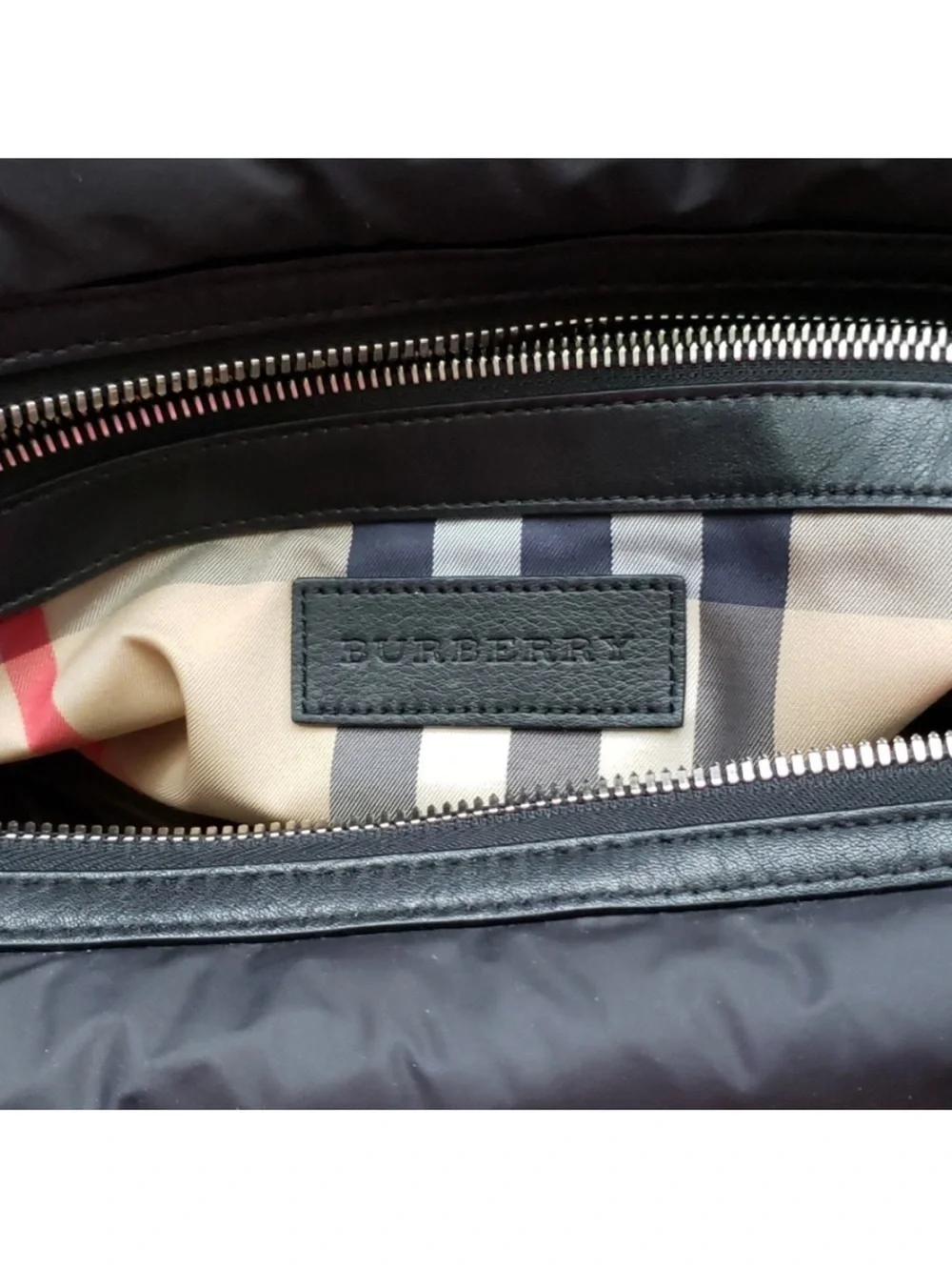 Burberry Quilted Diaper Bag.